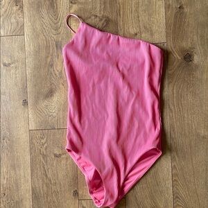 Pink off the shoulder One Piece Swimsuit
